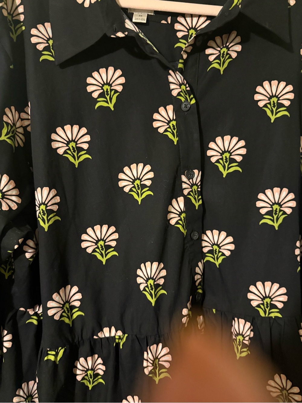 Maeve by Anthropologie Black 3/4 Sleeve Floral Midi Dress - Picture 10 of 14